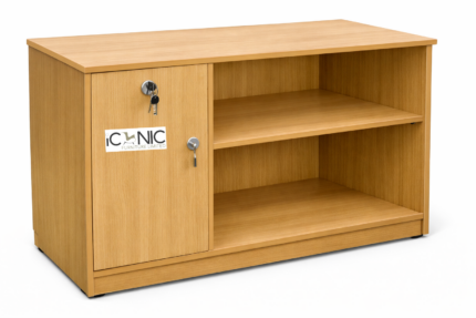 Sleek MDF side unit for workstation storage in office