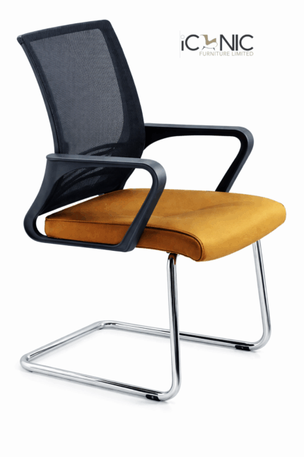 Mesh back visitor chair for office