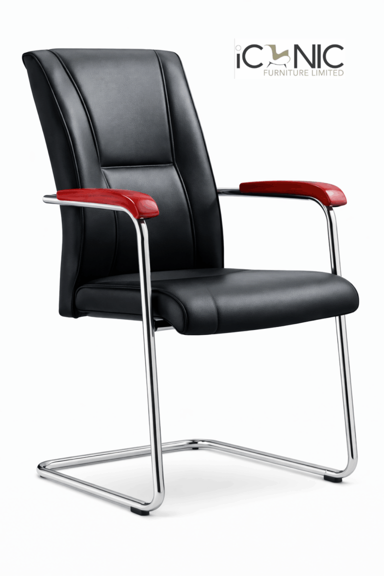 metal frame visitor chair with armrest