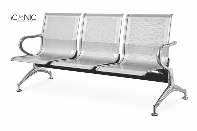 Office group chair with strong metal structure for commercial use