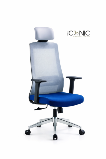 Premium mesh director chair with MS frame and caster wheels