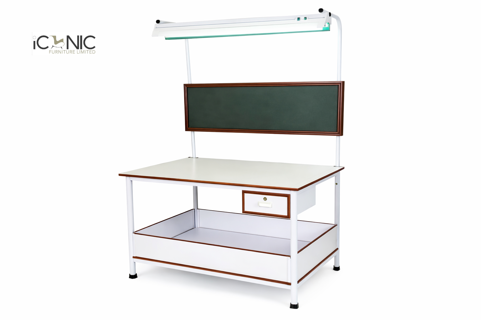 qc-table-office-workstation-iconicfurniture-bd.jpg Quality control table office workstation with durable industrial design by Iconic Furniture Bangladesh