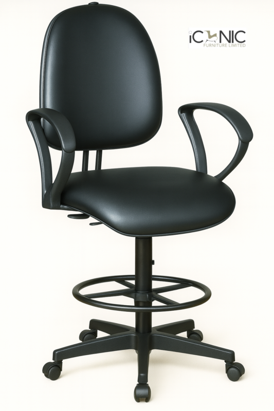 Rexin executive chair with MS frame and wheels for office use in Bangladesh