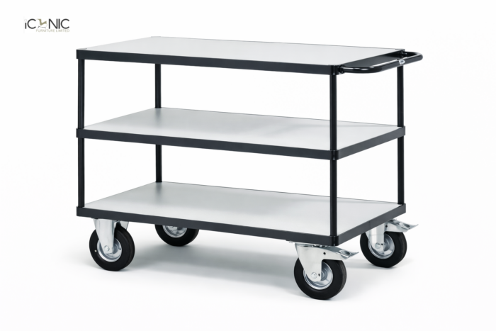 White Slotted Storage Rack for Industrial Use – Iconic Furniture